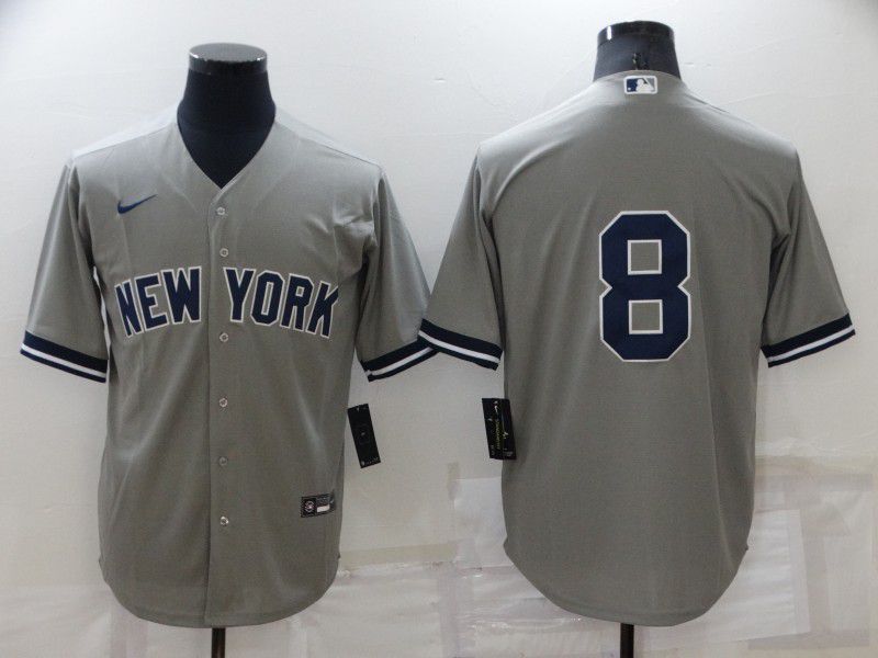 Men New York Yankees #8 No Name Grey Game 2022 Nike MLB Jersey->new york yankees->MLB Jersey